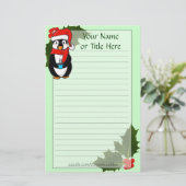 Papeterie en pingouin de Noël (Debout devant)