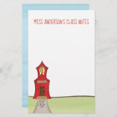 Papeterie En-tête de l'école de l'enseignant de cuisine (Devant / Derrière)