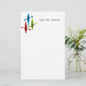 Papeterie En-tête de lettre de kayak (Debout devant)