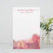 Papeterie Encre Aquarelle Liquide D'Art Moderne Rose Et Or R (Debout devant)