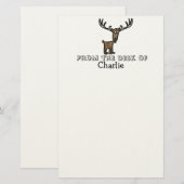 Papeterie Enfants wapitis stationnaire personnalisée (Devant / Derrière)