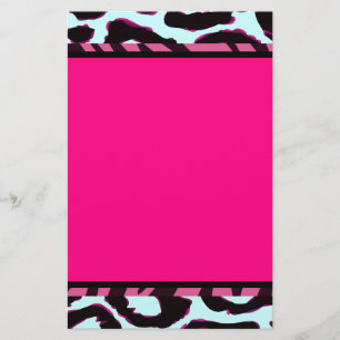 Papeterie Ensemble génial de guépard de zèbre de roses