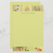 Papeterie Ephemera Fleurs de Printemps (Devant / Derrière)