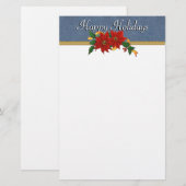 Papeterie Équilibre de denim bonnes fêtes stationnaire (Devant / Derrière)