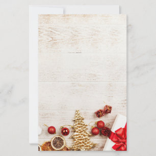 Papeterie Équipe cycliste Christmas sur Rustic Wooden Board
