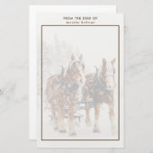 Papeterie Équipe de Belgique de cheval Wintery Christmas Sce (Devant / Derrière)