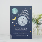 Papeterie Espace baby shower Extérieur Galaxie Invitation (Debout devant)