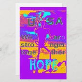 Papeterie Espoir psychédélique aux Etats-Unis : Neon Unity A (Devant / Derrière)