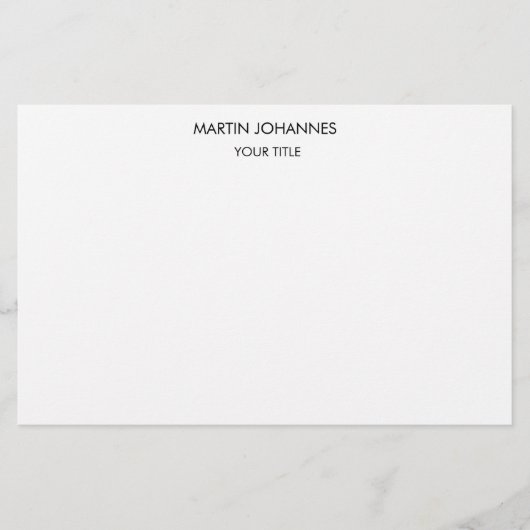 Papeterie Esthétique Simple Professionnel Blanc Moderne (Devant)
