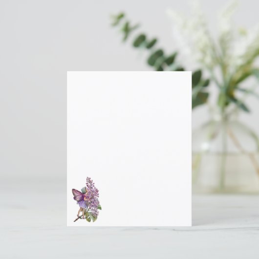 Papeterie et enveloppe "La Fée Lilac" (Debout devant)