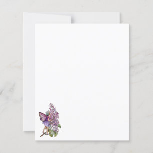 Papeterie et enveloppe "La Fée Lilac"