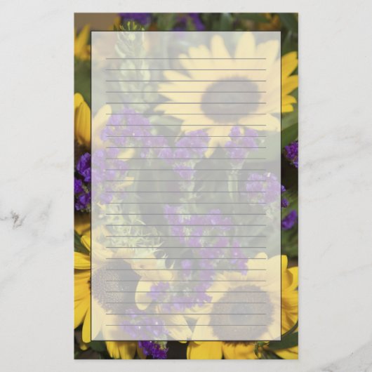 Papeterie États-Unis, gros plan de la composition florale de (Devant)