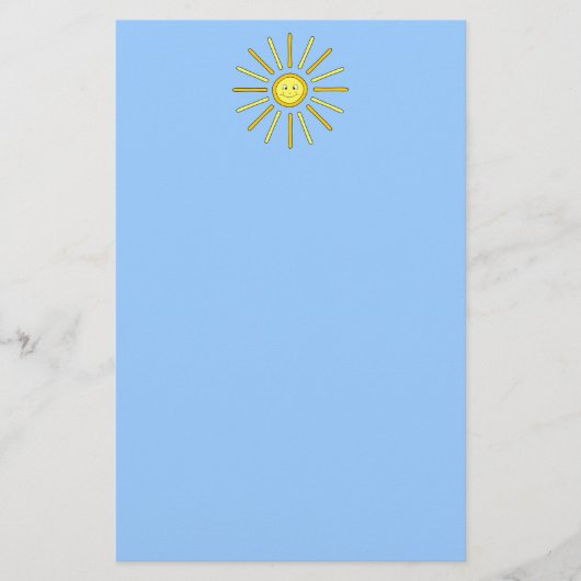 Papeterie Été heureux Sun. Jaune et bleu (Devant)