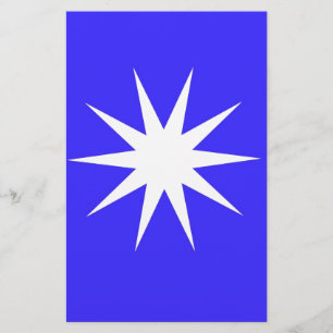 Papeterie Étoile blanche bleue profonde