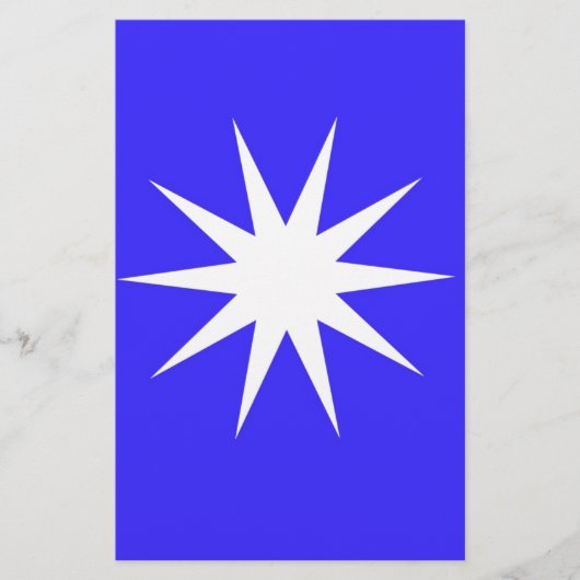 Papeterie Étoile blanche bleue profonde (Devant)