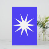 Papeterie Étoile blanche bleue profonde (Debout devant)
