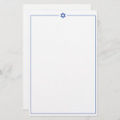 Papeterie Étoile de David Blank 5,5 x 8,5 pouces (Devant / Derrière)