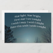 Papeterie Étoile lumineuse (Devant / Derrière)