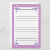 Papeterie Étoile violette (Devant / Derrière)