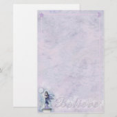 Papeterie Étoiles de lune de fée céleste 'Believe' Stationna (Devant / Derrière)