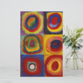 Papeterie Étude de couleur de carrés cercles (Debout devant)