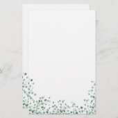 Papeterie Eucalyptus aquarelle (Devant / Derrière)