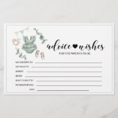 Papeterie Eucalyptus baby shower parents conseils souhaits c (Devant)