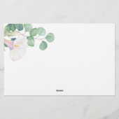 Papeterie Eucalyptus/calla - conseils et souhaits nuptiale d (Dos)