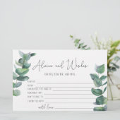 Papeterie Eucalyptus - conseils et voeux nuptiale douche (Debout devant)