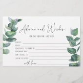 Papeterie Eucalyptus - conseils et voeux nuptiale douche (Devant)
