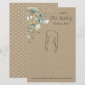 Papeterie Eucalyptus Devine Le Jeu De Fête des mariées Robe (Devant / Derrière)