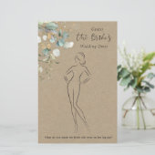 Papeterie Eucalyptus Devine Le Jeu De Fête des mariées Robe (Debout devant)