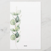 Papeterie Eucalyptus Foliage 40ème anniversaire (Dos)