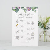 Papeterie Eucalyptus Green Icon Programme Itinéraire Mariage (Debout devant)
