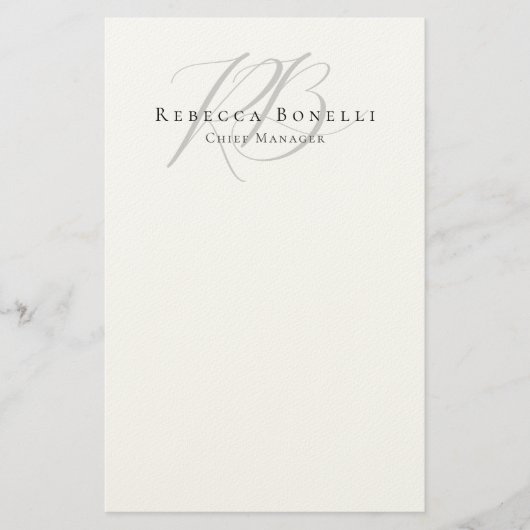 Papeterie Exclusive Unique Monogram Profile Name (Devant)