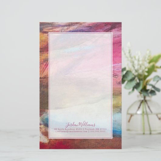 Papeterie Expression fuchsia (Debout devant)