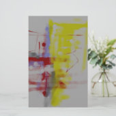 Papeterie Expressionniste Abstrait gris rouge jaune (Debout devant)