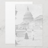 Papeterie Extérieur du bâtiment de capitol avec des femmes (Devant / Derrière)