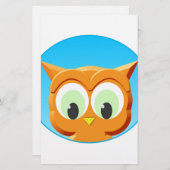 Papeterie Face D'Une Petite Chouette (Devant / Derrière)