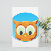 Papeterie Face D'Une Petite Chouette (Debout devant)