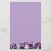 Papeterie Faire-part de mariage géométrique florale violette (Dos)