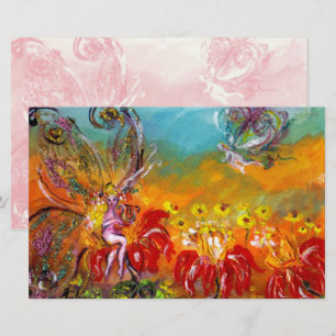 Papeterie FAIRY DE L'Imaginaire DES FLEURS ROUGES
