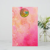 Papeterie FAIRY OF THE SUNFLOWERS jaune rose noir (Debout devant)