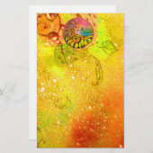 Papeterie FAIRY OF THE SUNFLOWERS jaune rouge brun (Devant / Derrière)