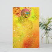 Papeterie FAIRY OF THE SUNFLOWERS jaune rouge brun (Debout devant)