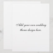 Papeterie faite sur commande de mariage d'en-tête (Devant / Derrière)