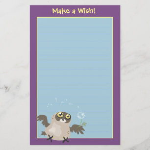 Papeterie Faites un voeu ! Hibou