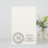 Papeterie Faites votre propre monogramme de typographie de l (Debout devant)