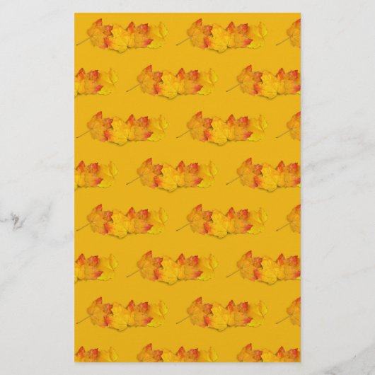 Papeterie Fall Maple Leaf Border, Lined Writing Paper (Dos)
