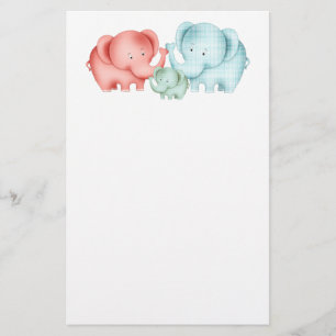 Papeterie Family Of Elephant Papa et bébé